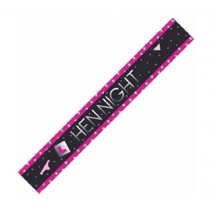Hen Night Black/Pink Banner